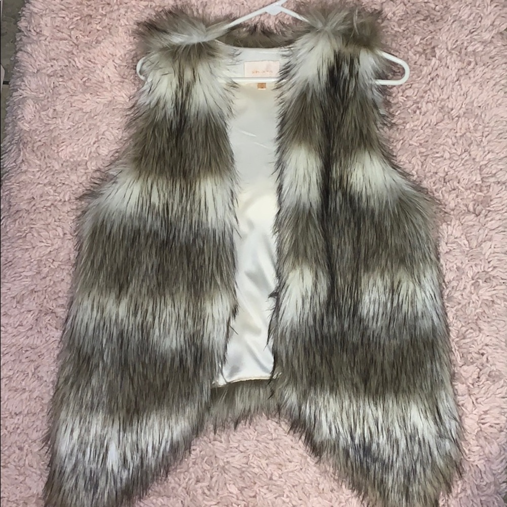 Faux fur vest